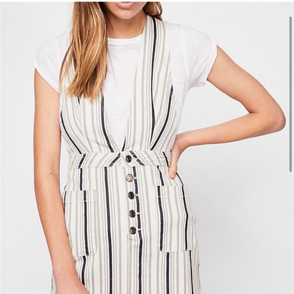 Free People Old School Overall Dress - Picture 2 of 6